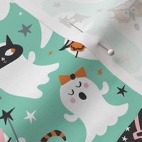 Peek A Boo Party - Halloween Ghost - Mint Green Regular Scale