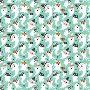 Peek A Boo Party - Halloween Ghost - Mint Green Small Scale