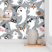 Peek A Boo Party - Halloween Ghost - Grey Regular Scale