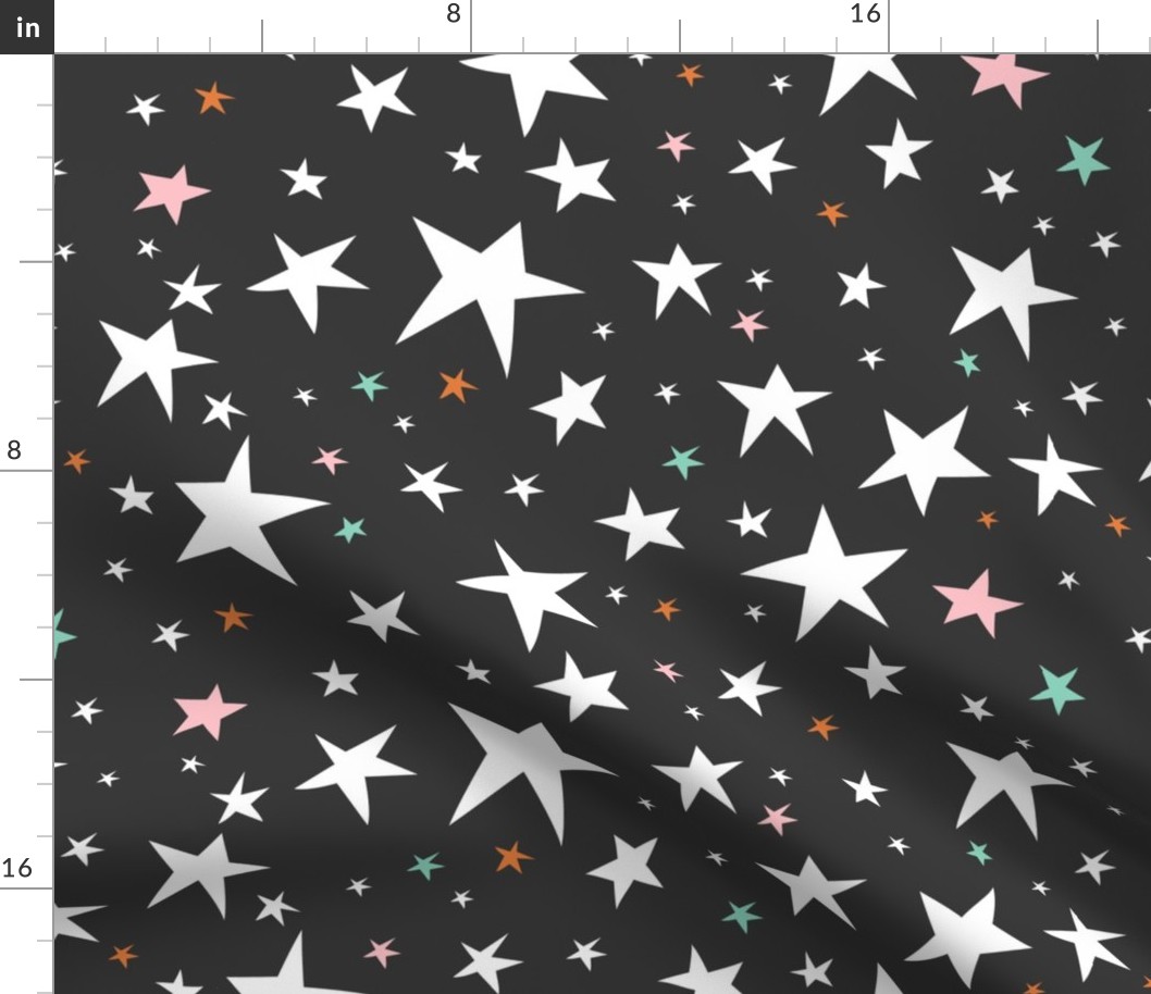 Starlight - Twinkling Stars - Black Large Scale