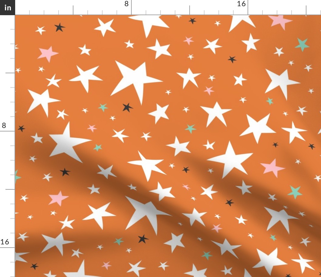 Starlight - Twinkling Stars - Orange Large Scale