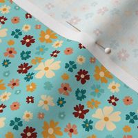 Groovy Floral Blue- Extra Small