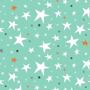 Starlight - Twinkling Stars - Mint Green Regular Scale