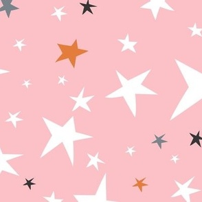 Starlight - Twinkling Stars - Pink Large Scale