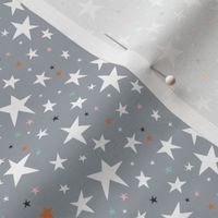 Starlight - Twinkling Stars - Grey Small Scale