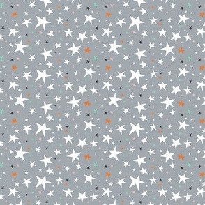 Starlight - Twinkling Stars - Grey Small Scale