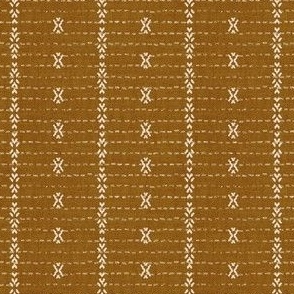 FRENCH LINEN TRIBAL STRIPE OCHRE