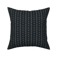 FRENCH LINEN TRIBAL STRIPE EBONY SMALL