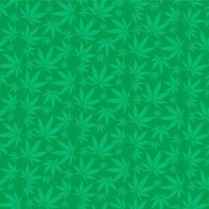 cannabis leaves - green small