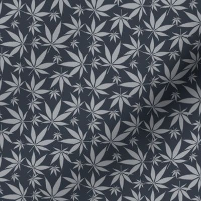 cannabis leaves - gray small