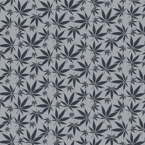 cannabis leaves - gray small