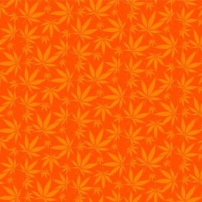 Cannabis leaves - orange small