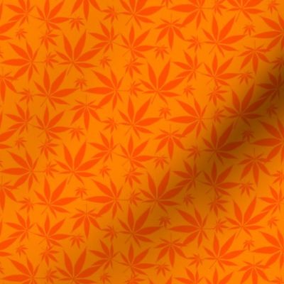 Cannabis leaves - orange small