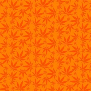 Cannabis leaves - orange small