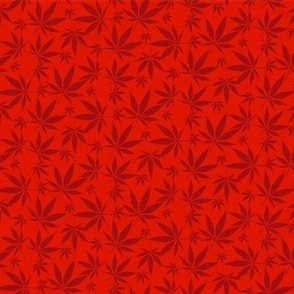 Cannabis leaves - red small