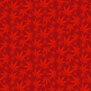 Cannabis leaves - red small