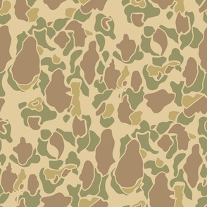American WW2 M1942 Frog Skin Beach Camouflage Pattern 