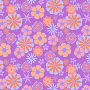 Mod Floral - Lavender-Pink  Small