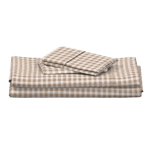 Gingham - beige/white