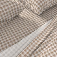 Gingham - beige/white