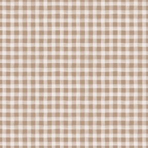 Gingham - beige/white