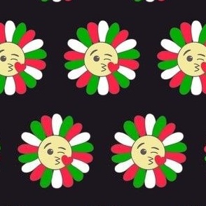 Italian emojidaisies blowing kisses