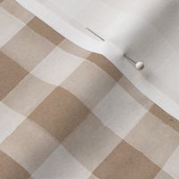 1” Plaid - beige/white