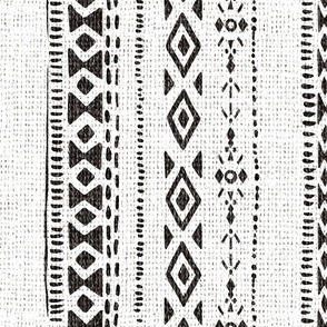 Large Pueblo Stripe - black/white