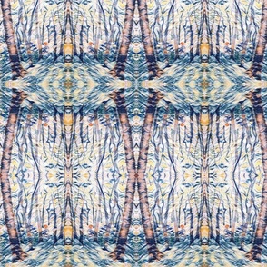 Watercolor Woods Kaleidoscope Print in Pastels