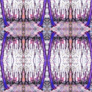 Watercolor Woods Kaleidoscope Print in Purples