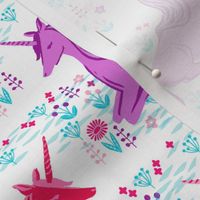 unicorns // bright pink purple aqua turquoise girls sweet unicorns