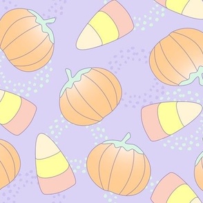 Candy Corn and Pastel Pumpkins
