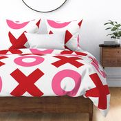 Extra Large Noughts and Crosses - Red and Pink