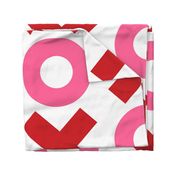 Extra Large Noughts and Crosses - Red and Pink