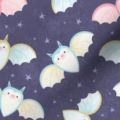 Pastel Halloween bats