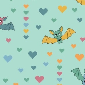 cute pastel halloween bats big