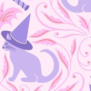 Feline School of Magic - Large Scale Purple Pink