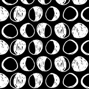 Moon Phases // black and white moon fabric