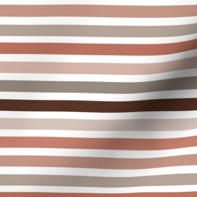 Small Scale Neutral Boho Stripes Rainbow Coordinate
