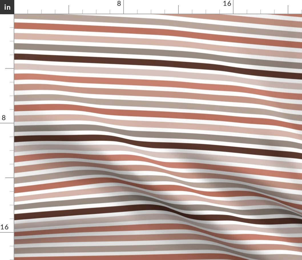Small Scale Neutral Boho Stripes Rainbow Coordinate