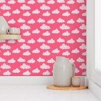 geo clouds // pink girly geo clouds for sweet little girls room or baby nursery 