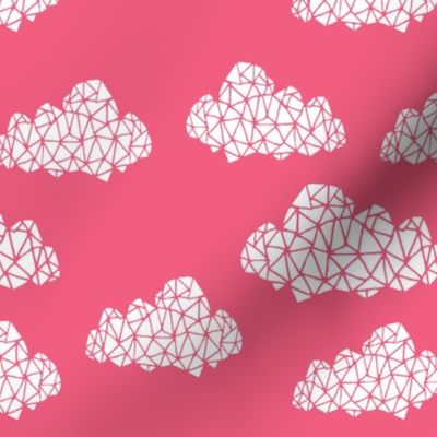 geo clouds // pink girly geo clouds for sweet little girls room or baby nursery 