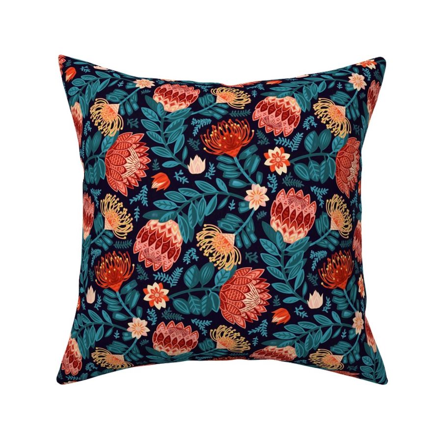 Non-Directional Protea Chintz - Medium Scale