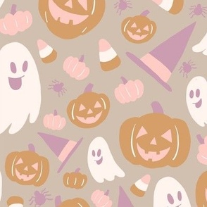 Trick or Treat on Soothing Taupe - Large