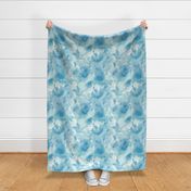 Baby blue watercolor texture - abstract modern wash tie diy - watercolour loose paint a424-5