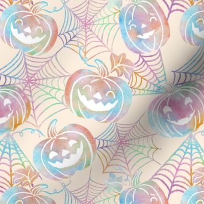 Pastel Halloween Jack O Lanterns - small7x7