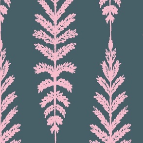 Ferns Jumbo - Navy and Pink