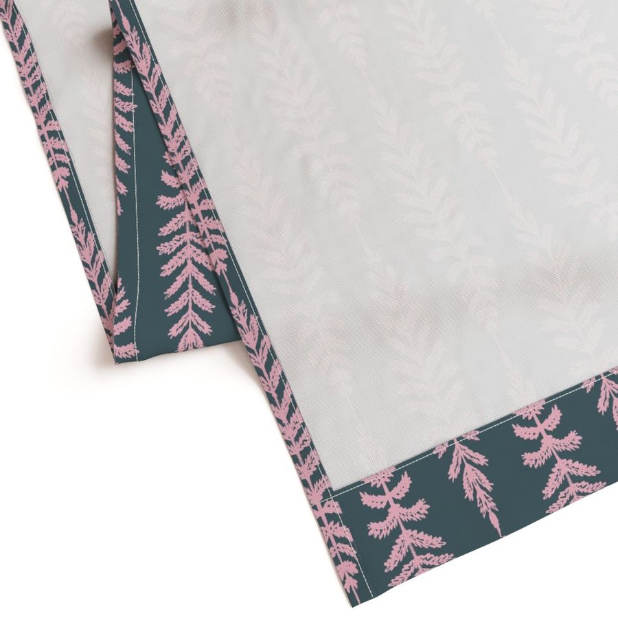 Ferns - Navy and Pink