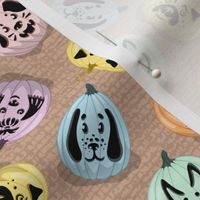 Dog-O-Lanterns (Pastel and Brown Palette) – Small Scale