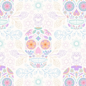 Pastel Sugar Skulls for Dia de Los Muertos